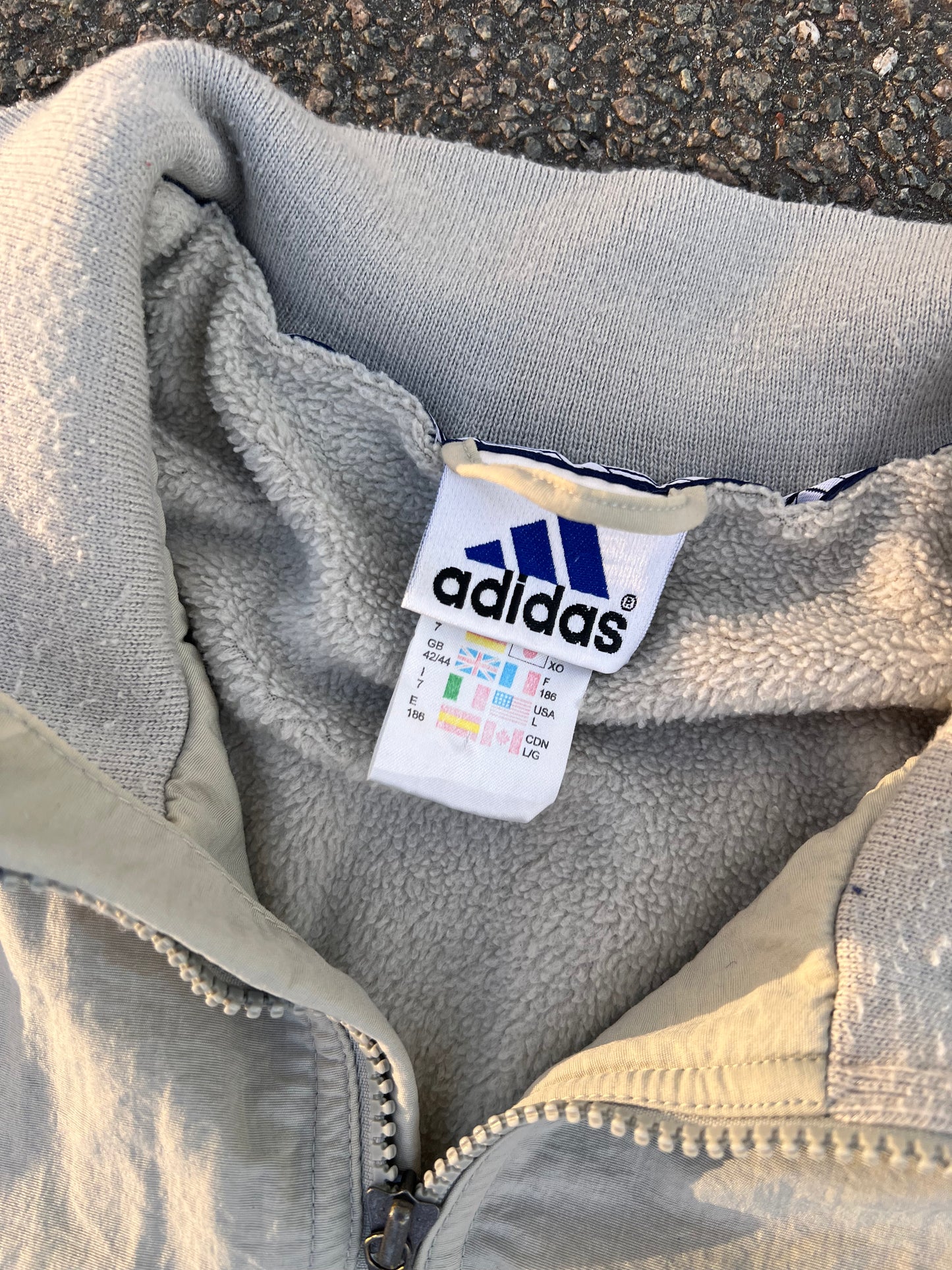 90's Adidas Fleece Lined Jacket Anorak – Large
