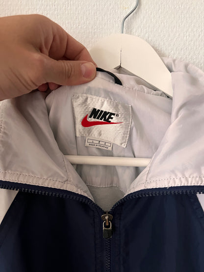 90s Nike Multicolor Full Zip Track Jacket Navy – Large