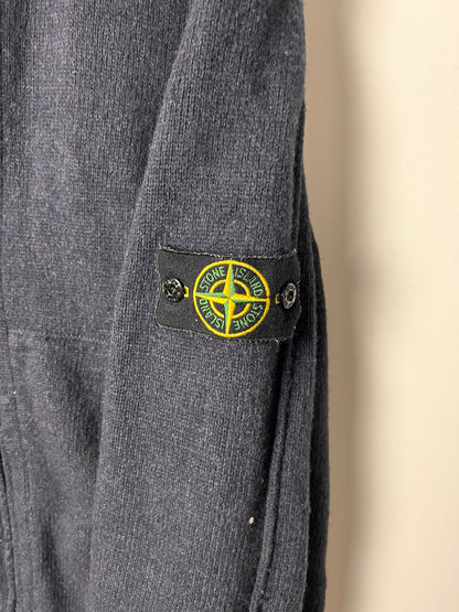 Vintage Stone Island Wool Zipped Hoodie - Large