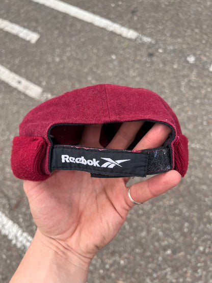 90s Reebok Embroidered Logo Docker Strapback Cap Burgundy – Medium