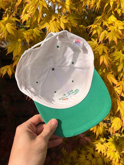 90s Irish Pub Embroidered Ireland Strapback Cap White – One Size