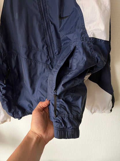 90s Nike Multicolor Full Zip Track Jacket Navy – Large