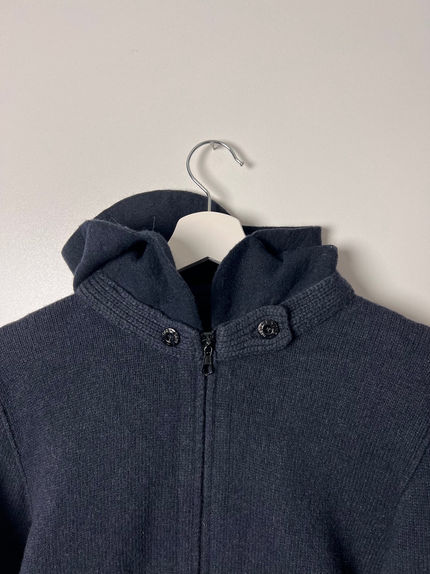 Vintage Stone Island Wool Zipped Hoodie - Large