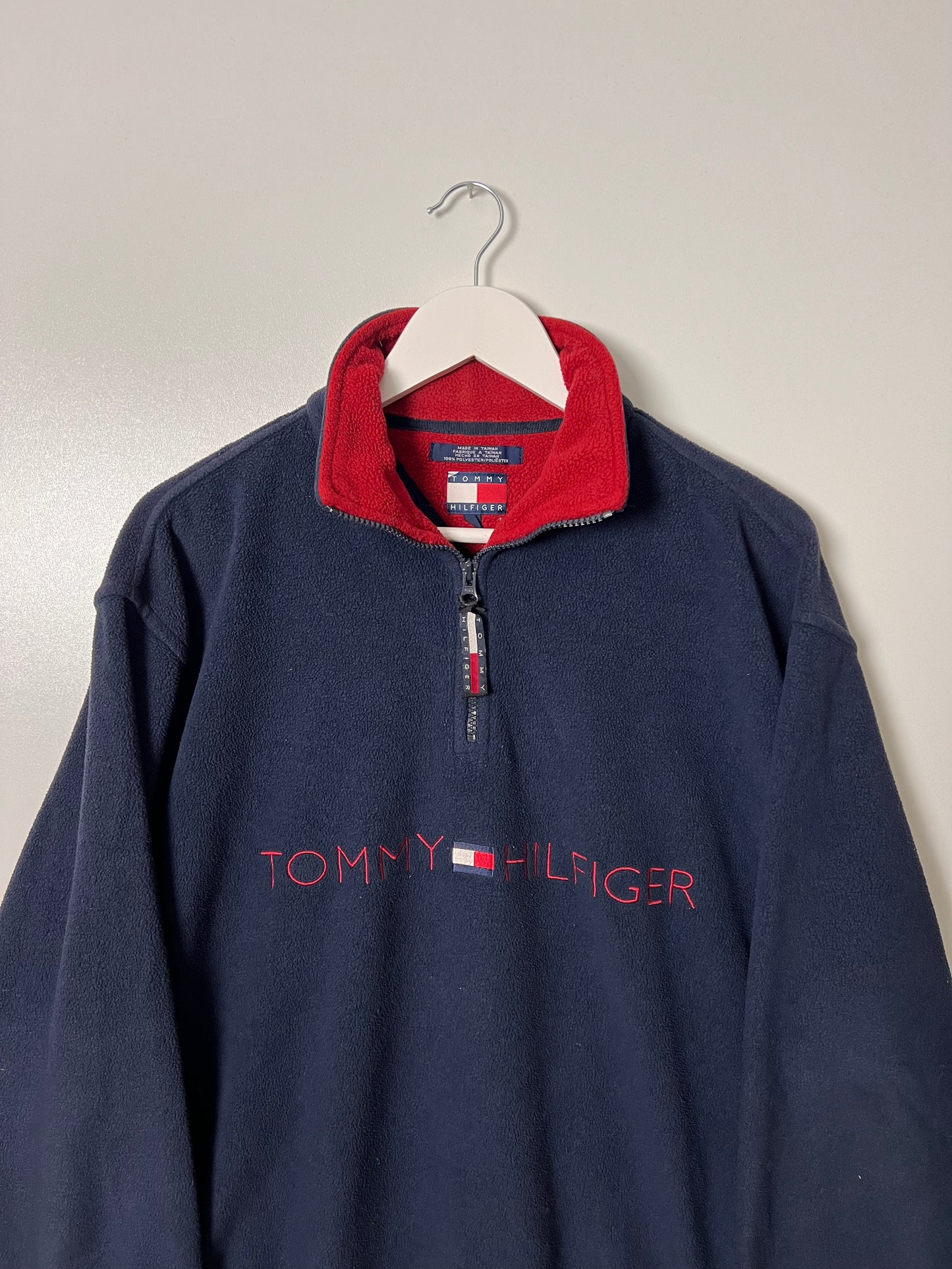 90's Tommy Hilfiger Big Logo Spellout Fleece – Medium
