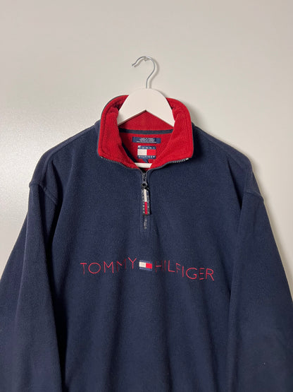 90's Tommy Hilfiger Big Logo Spellout Fleece – Medium