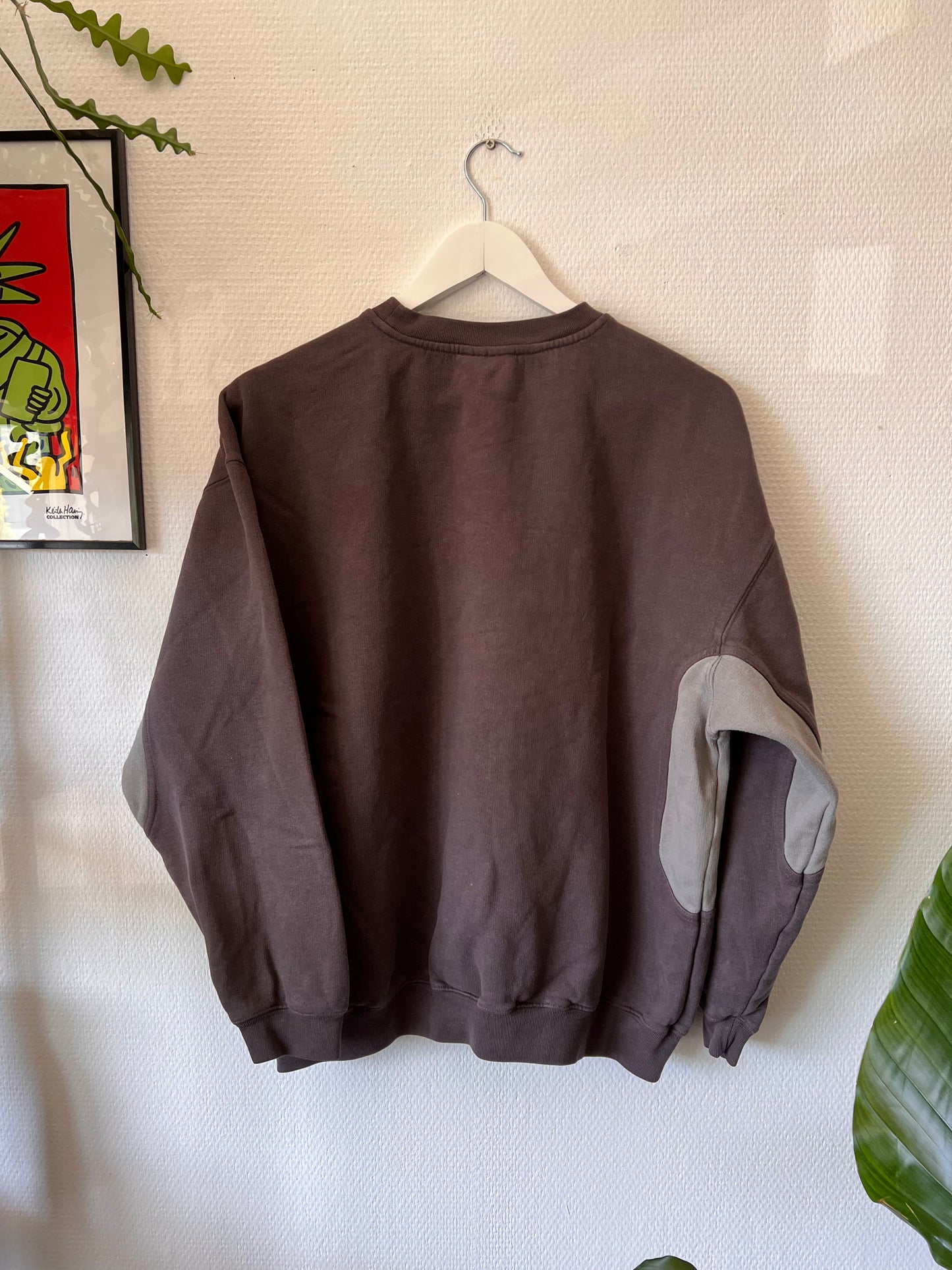 90s Reebok Embroidered Big Logo Crewneck Sweatshirt Dark Grey – Medium