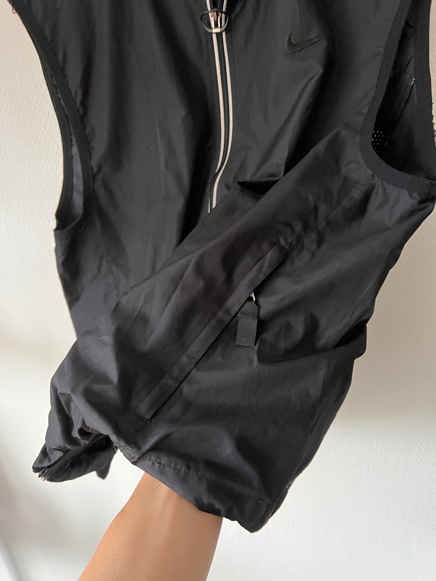 90s Nike Full Zip Running Vest Black – Medium