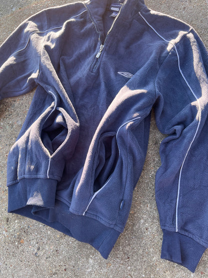 90s Umbro 1/4 Zip Up Classic Striped Fleece – Small