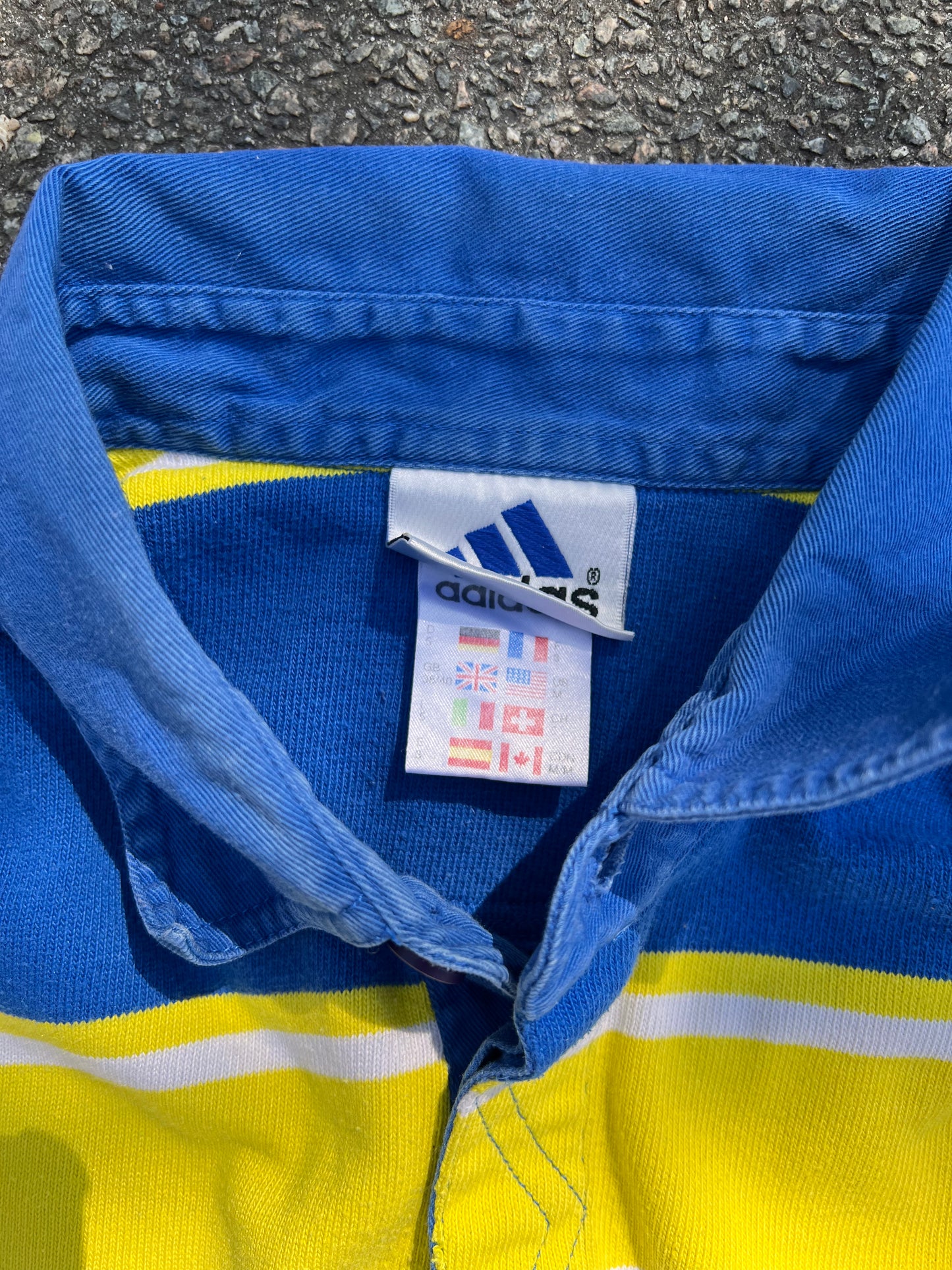90's Adidas Longsleeve Rugby Polo – Medium