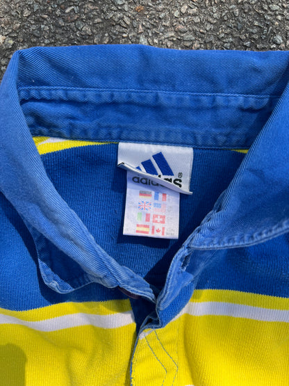 90's Adidas Longsleeve Rugby Polo – Medium