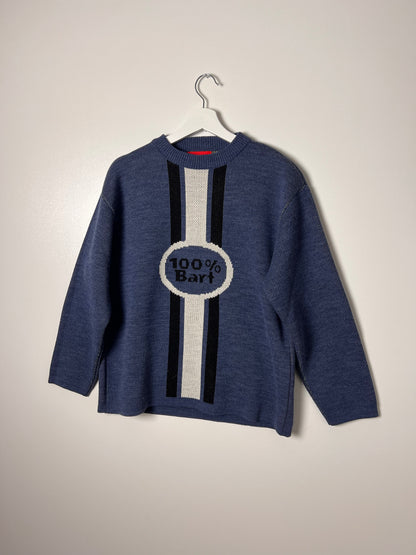 Vintage 100% Bart Simpson Knit Crewneck Sweater