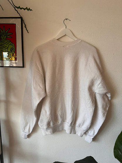 90s Hanes Mallard Duck Big Print Crewneck Sweatshirt White – XLarge