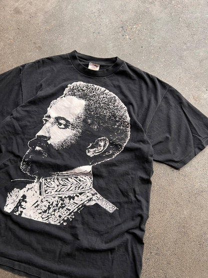 90s Haile Selassie Big Print T-Shirt – XLarge