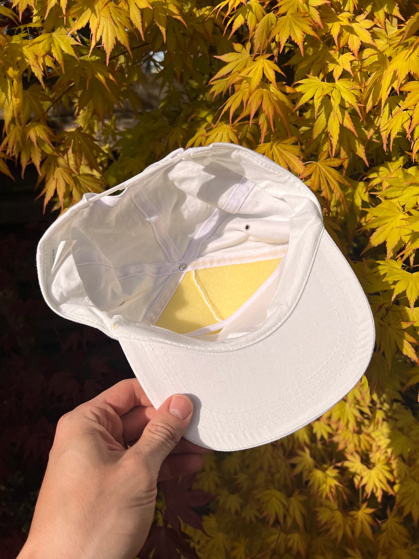 90s Mercedes Benz Patch Center Logo Trucker Cap White – One Size