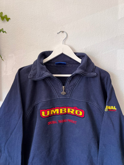 90s Umbro Embroidered Big Logo Training Sweatshirt Navy – Large