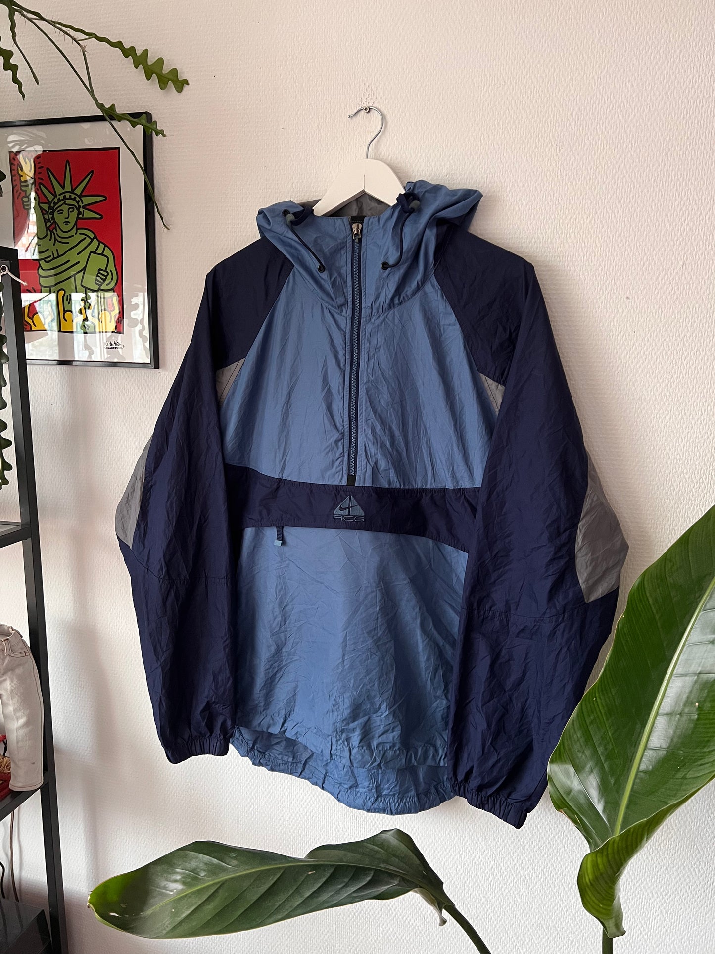 90s Nike ACG 3 Layer Center Logo Anorak Jacket Multicolor – Medium