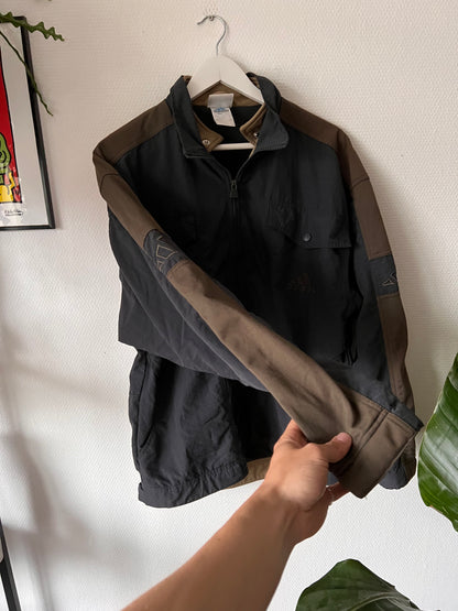 90s Adidas Striped Full Zip Outdoor Track Jacket Anthracite – Medium