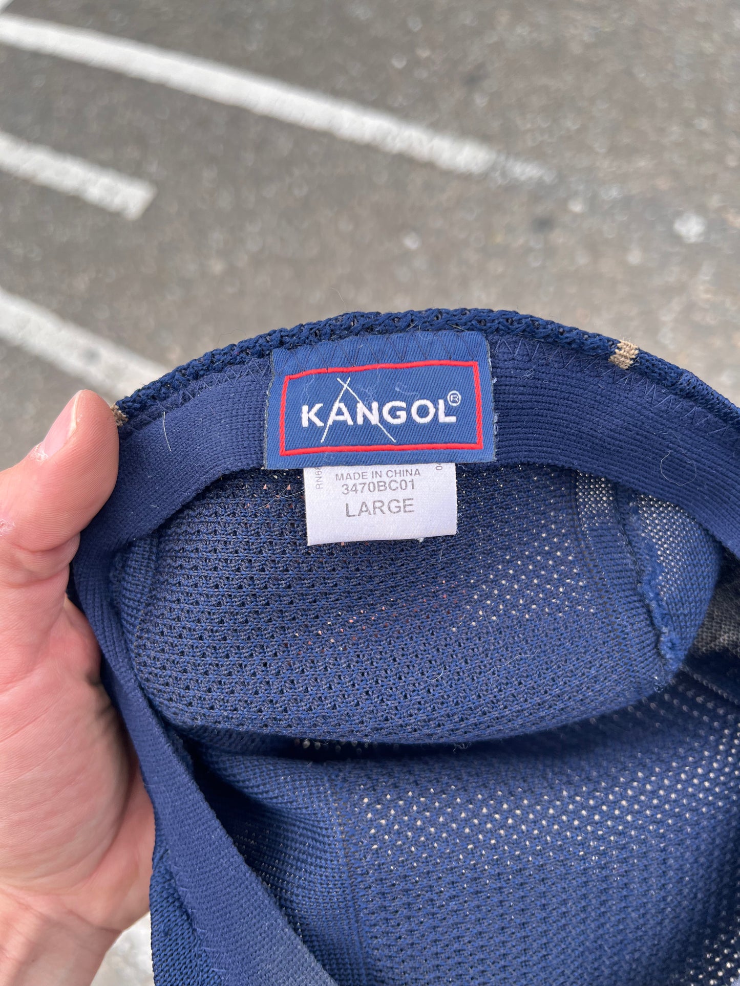 90s Kangol Mesh Hat Navy – Large