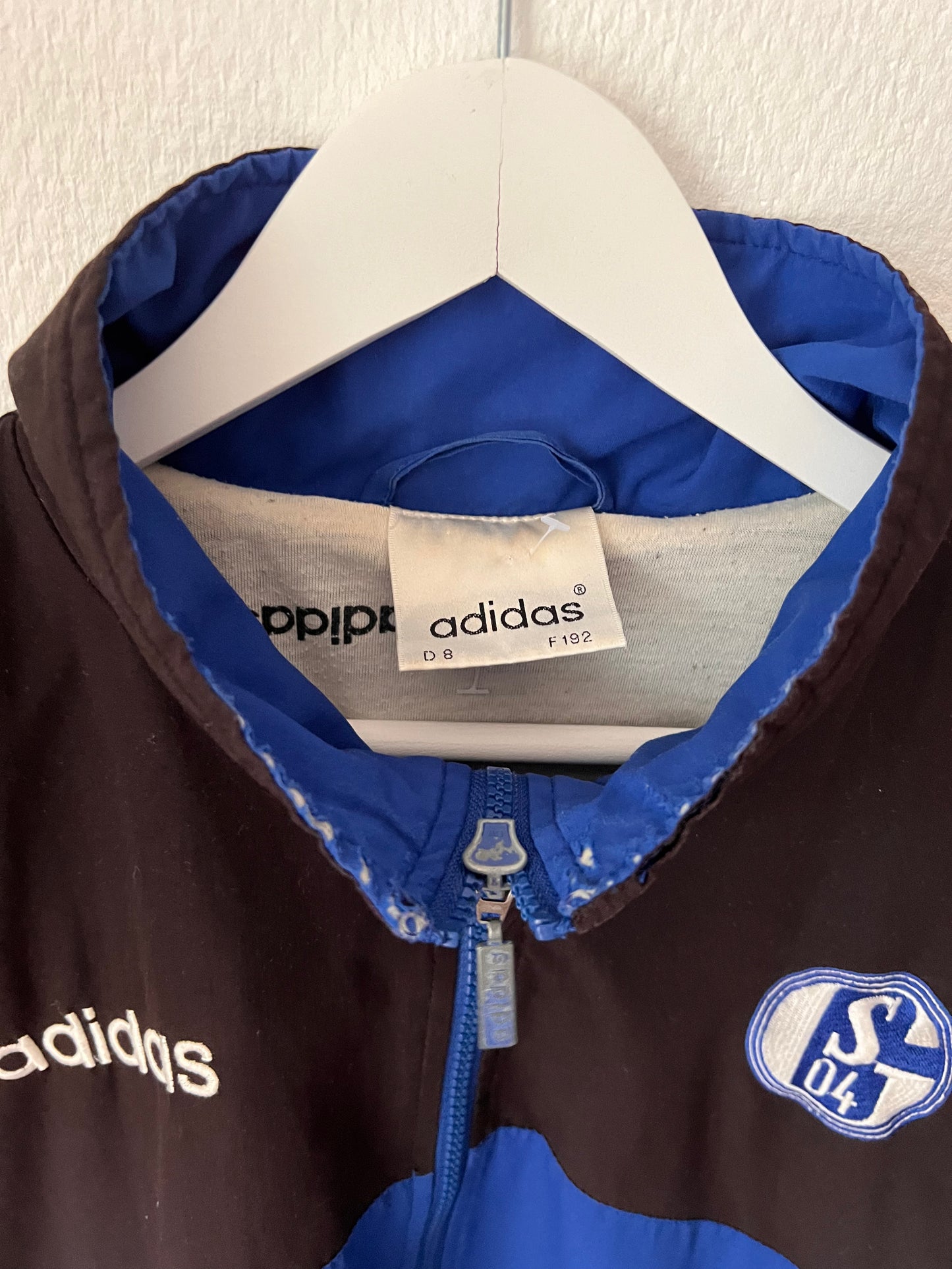 90s Adidas Bundesliga Schalke Full Zip Track Jacket Blue – Large