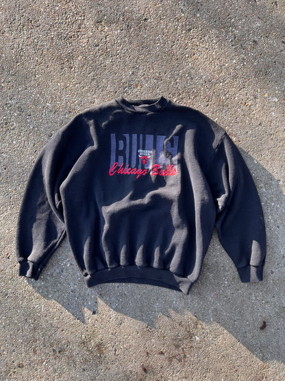 90s 7 Logo Chicago Bulls Embroidered Sweatshirt – Large