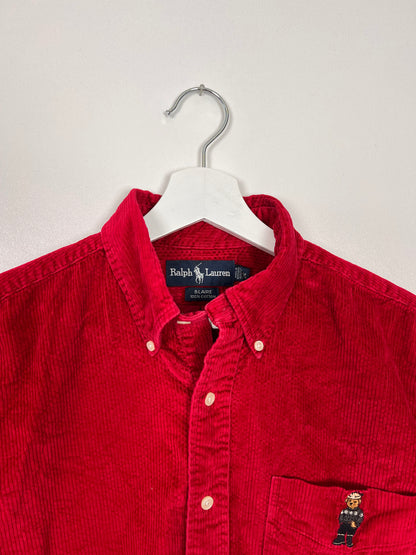 Polo Bear Ralph Lauren Corduroy Longsleeve Shirt - Medium