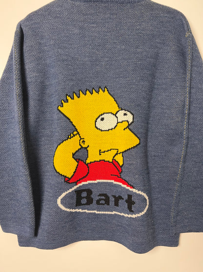 Vintage 100% Bart Simpson Knit Crewneck Sweater