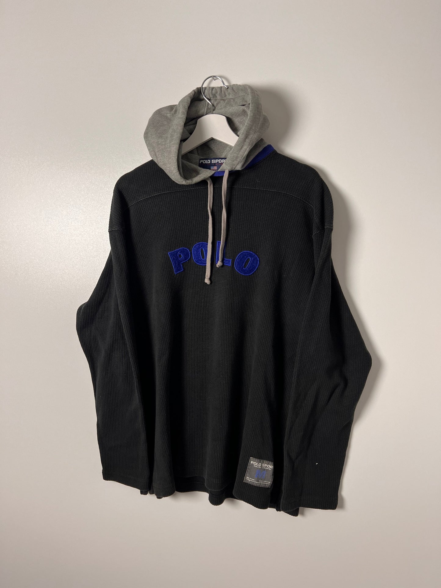 90's Ralph Lauren Polo Spellout Waffle Sweater – Medium image
