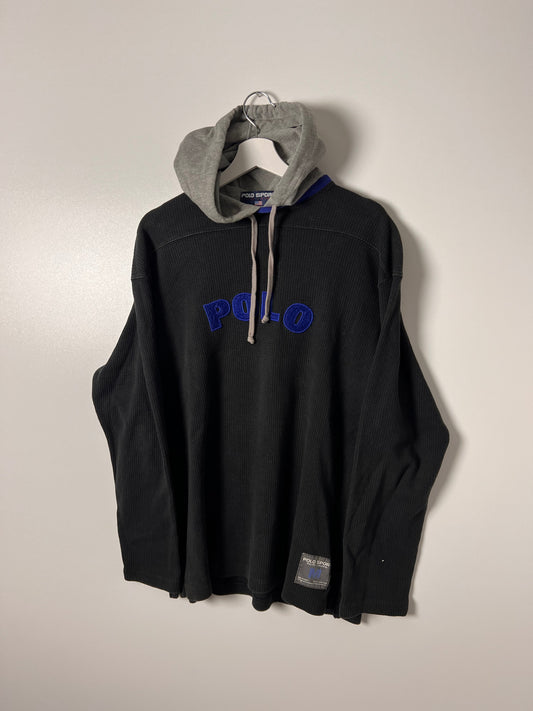 90's Ralph Lauren Polo Spellout Waffle Sweater – Medium image