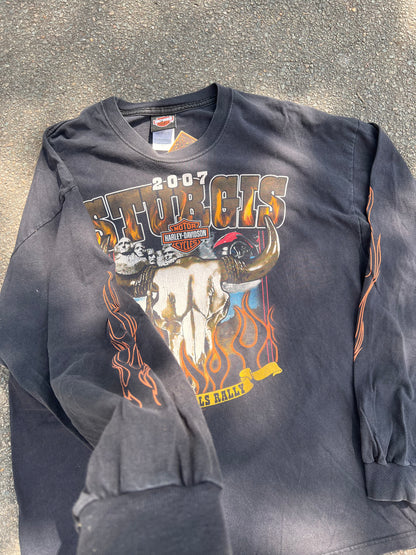 00's Harley Davidson Flames Longsleeve – XLarge