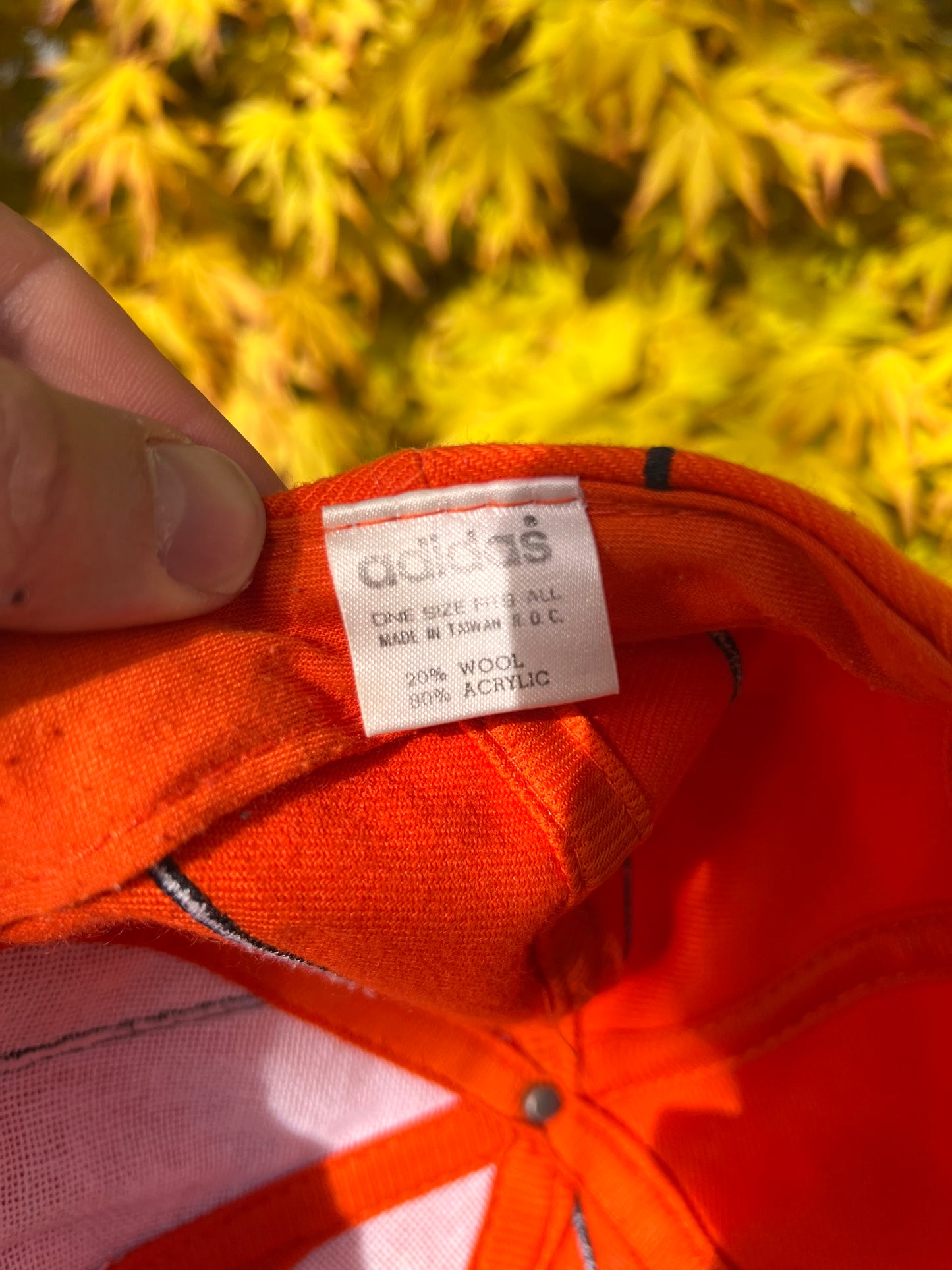 90s Adidas Basketball Snapback Cap Orange – One Size