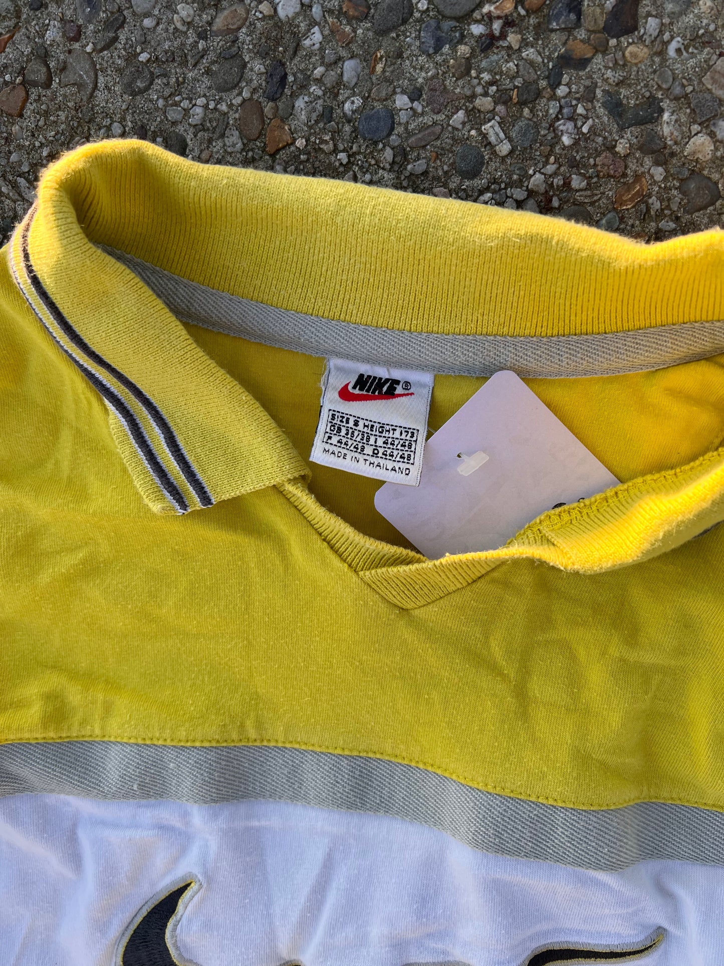 90s Nike Collar Big Logo Multicolor Sweatshirt – Small