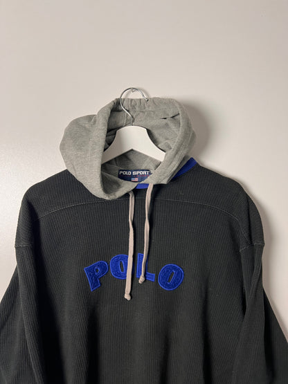 90's Ralph Lauren Polo Spellout Waffle Sweater – Medium