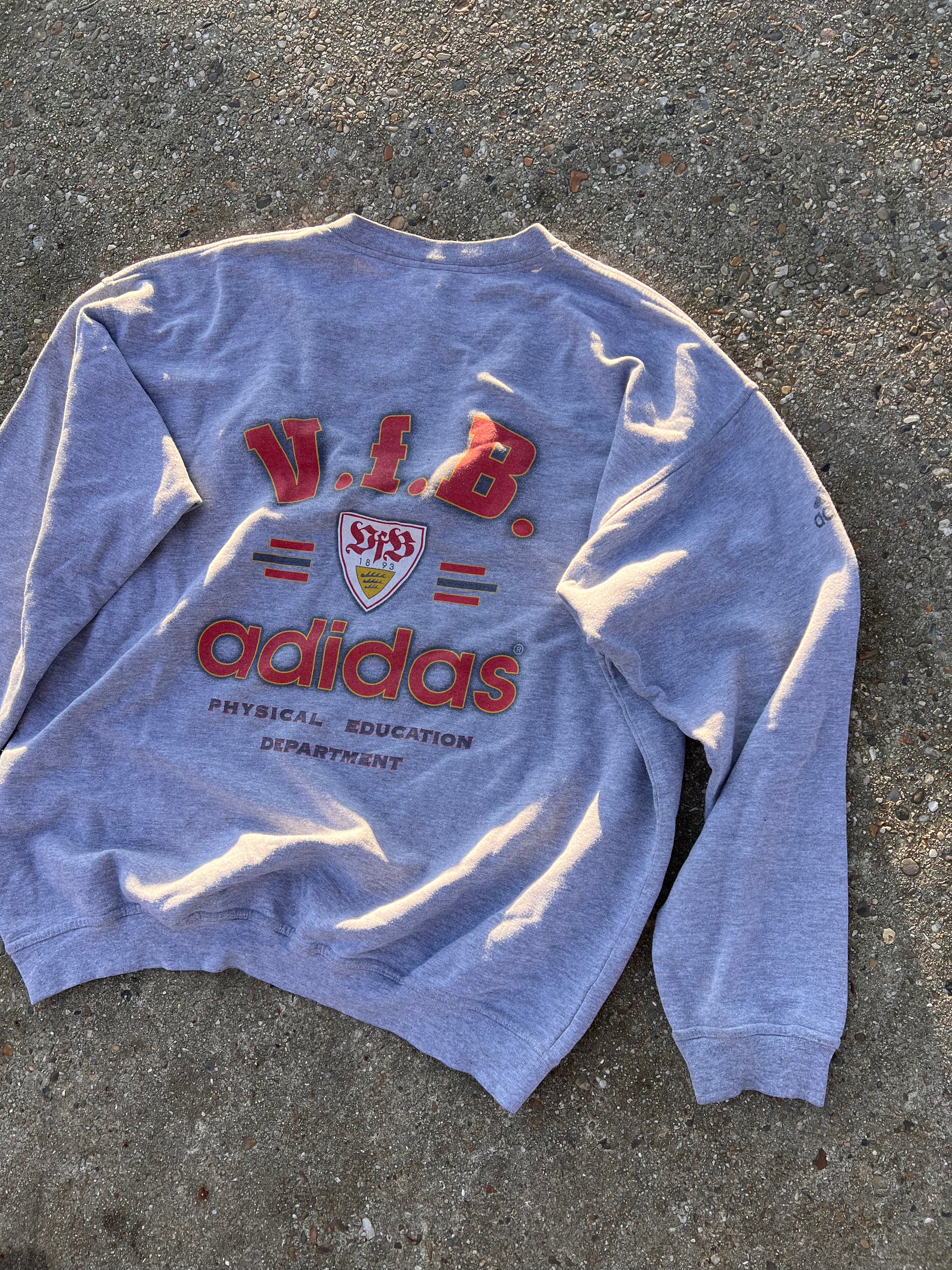 90s Adidas VfB Stuttgart Physical Education Department Sweatshirt – Xlarge