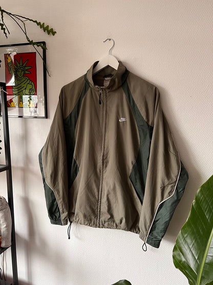 2000s Nike Multicolor Full Zip Track Jacket Green – Medium