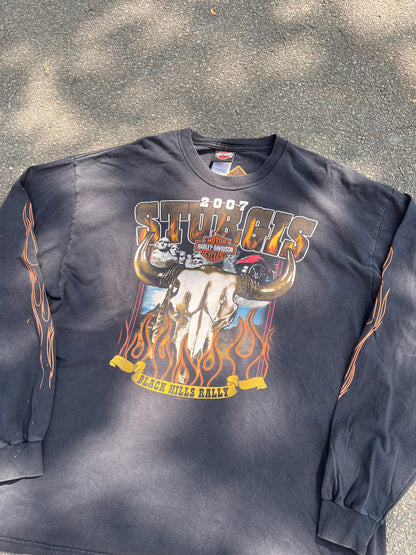 00's Harley Davidson Flames Longsleeve – XLarge