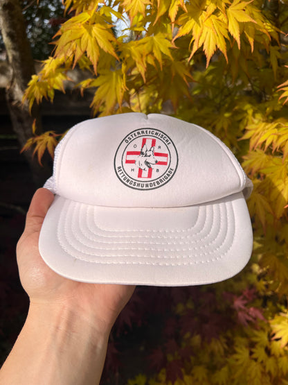 90s Hundenbrigade Austria Dog Trucker Cap White – One Size