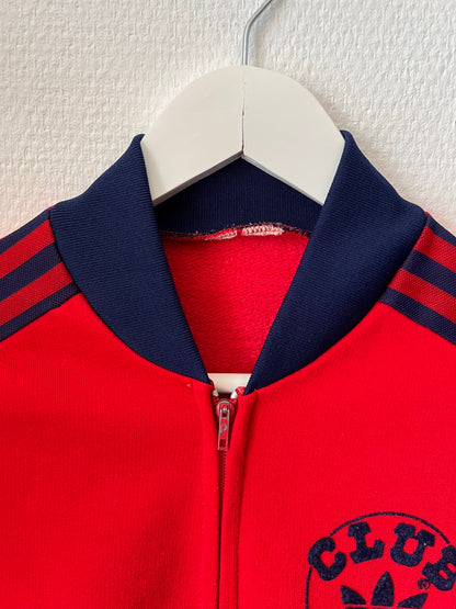 80s Adidas Club Full Zip Training Sweatshirt Red – XSmall