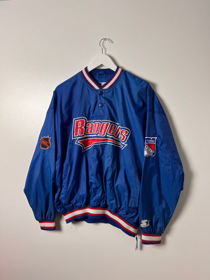 Vintage Starter Rangers 1/4 Button Up Jacket - Medium