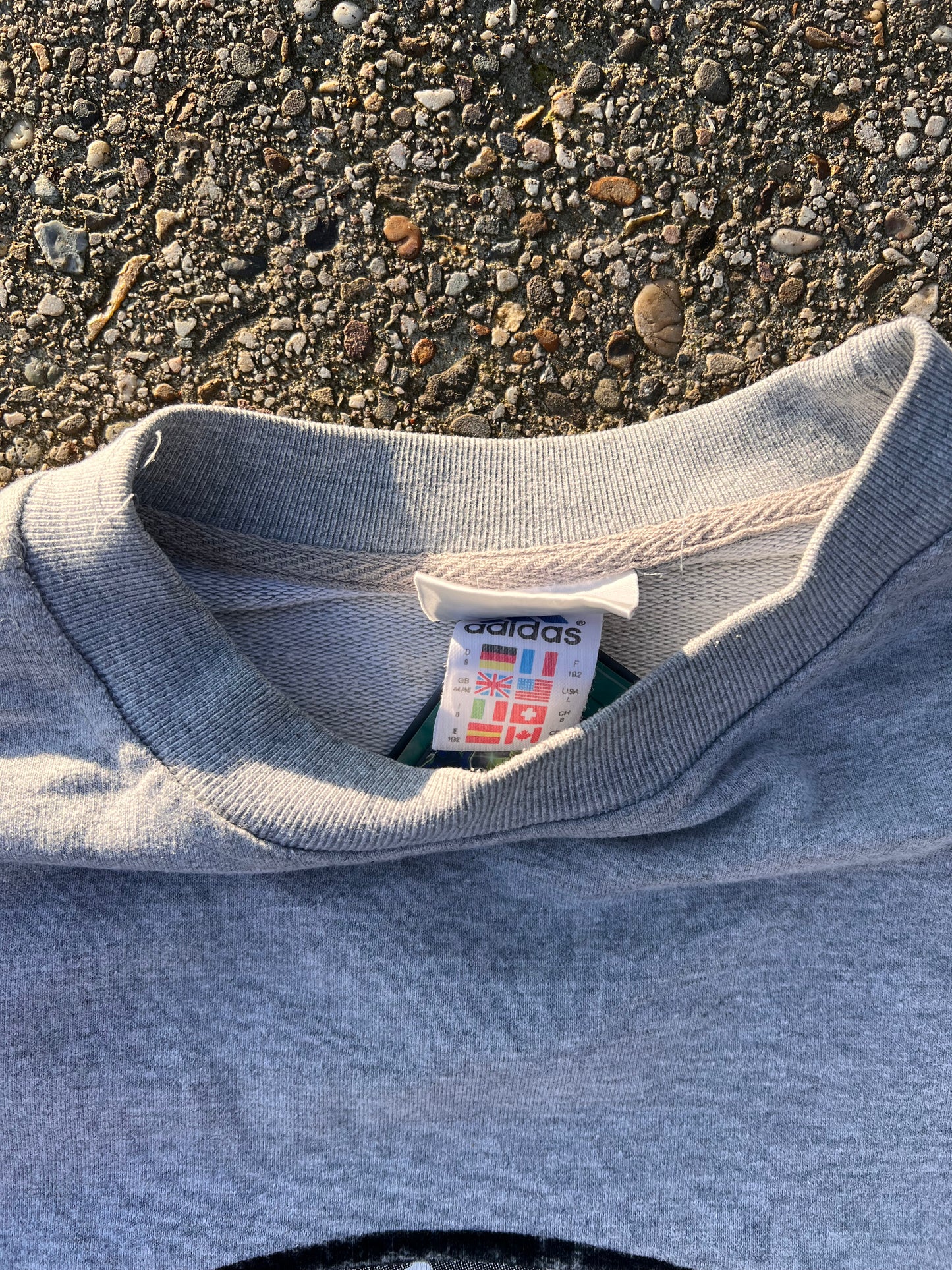90s Adidas Checkered Big Logo Sweatshirt – Large
