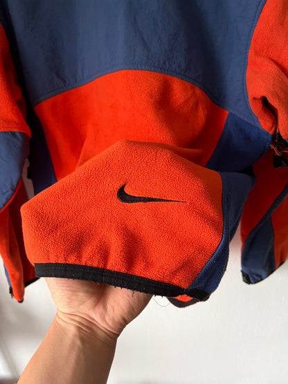 90s Nike ACG 2 Layer Full Zip Tactical Fleece Jacket Orange – Small