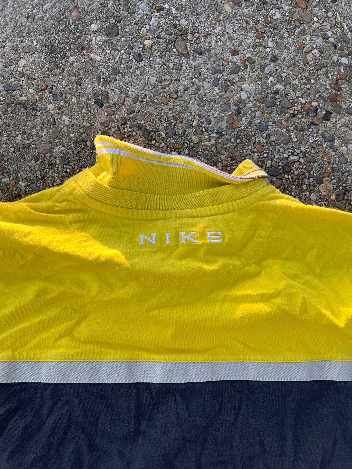 90s Nike Collar Big Logo Multicolor Sweatshirt – Small
