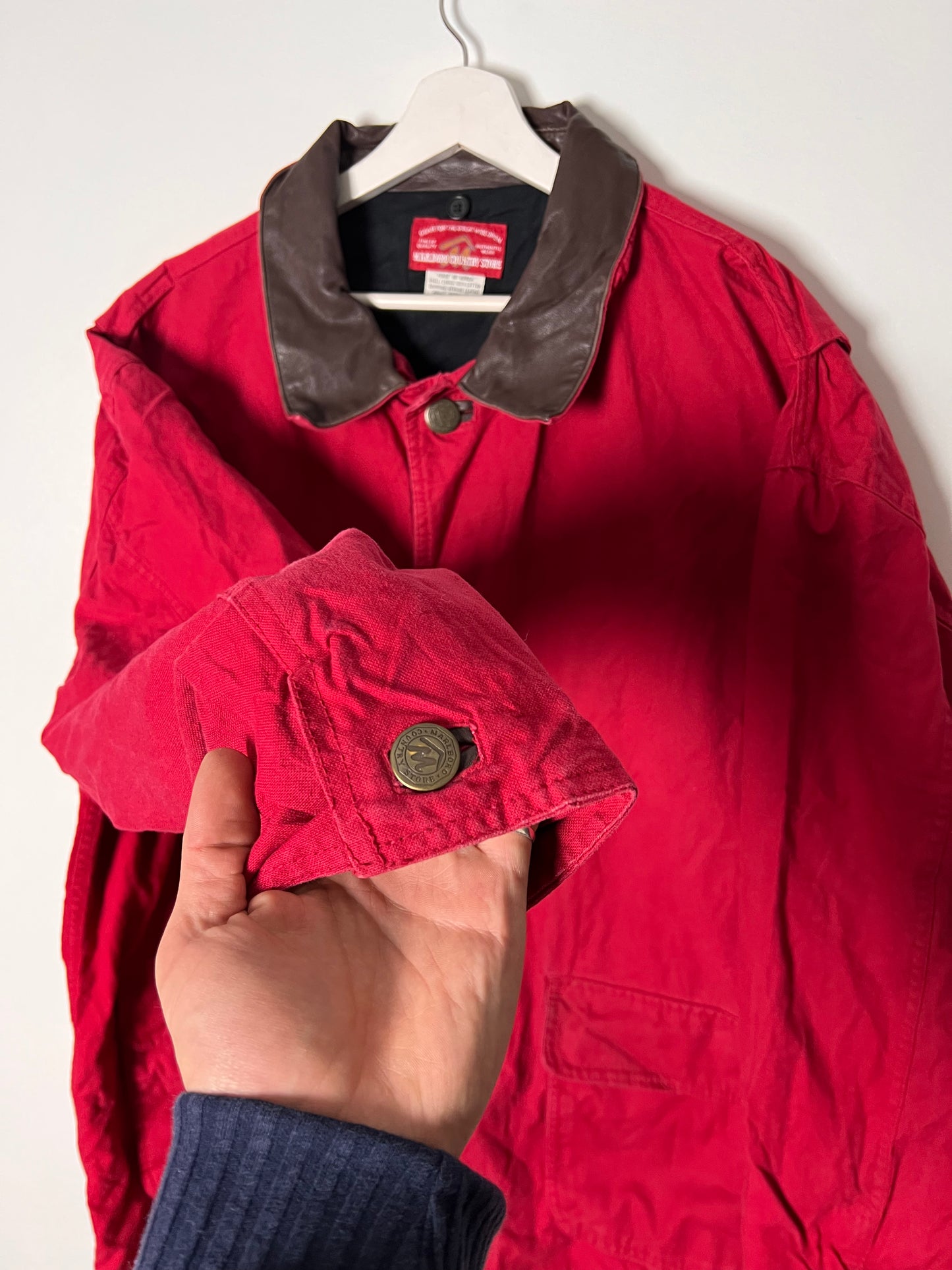 90s Marlboro Country Store Long Lined Cotton Coat – Large