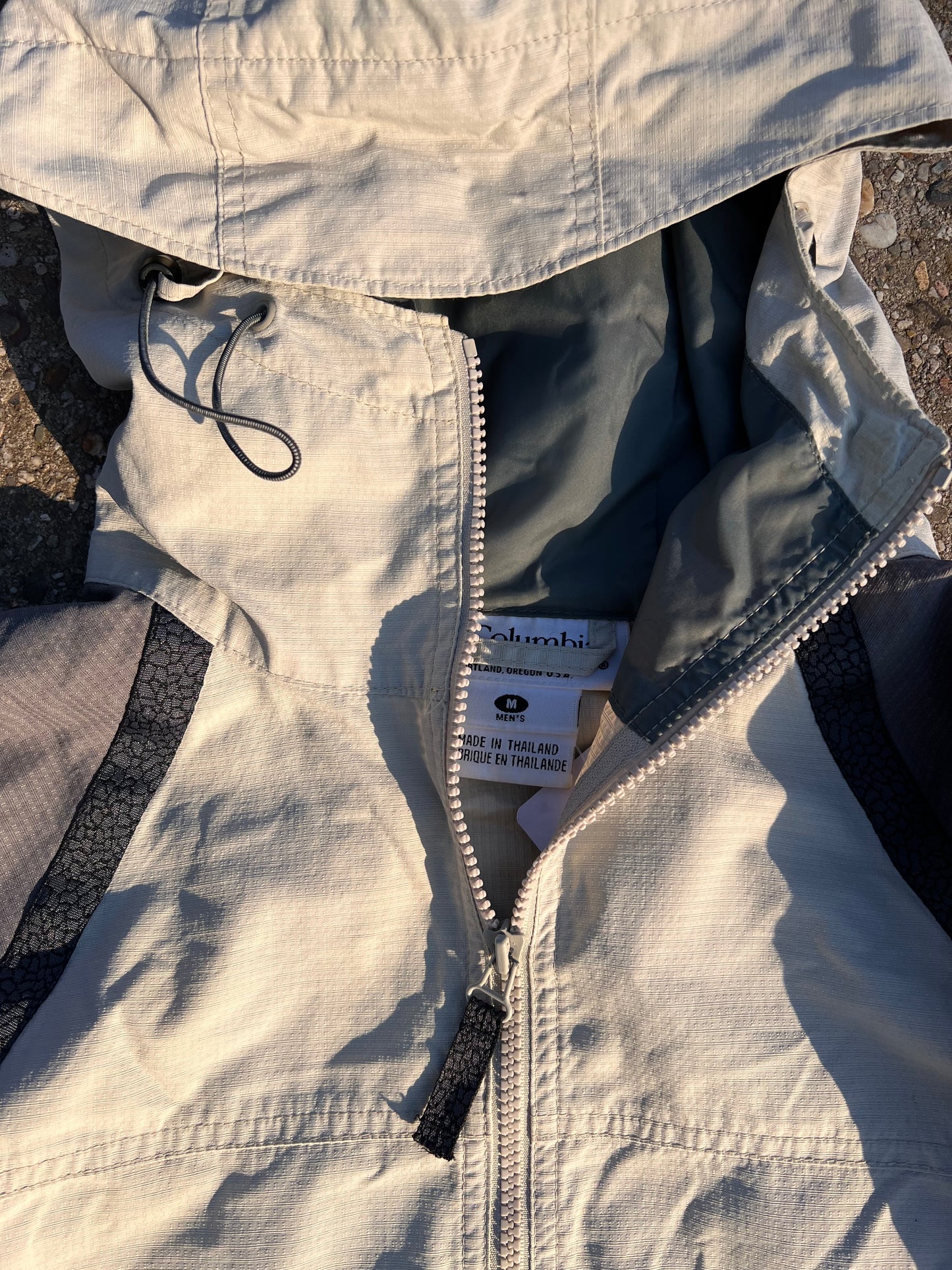 90s Columbia 1/4 Zip Up Hooded Anorak Jacket – Large