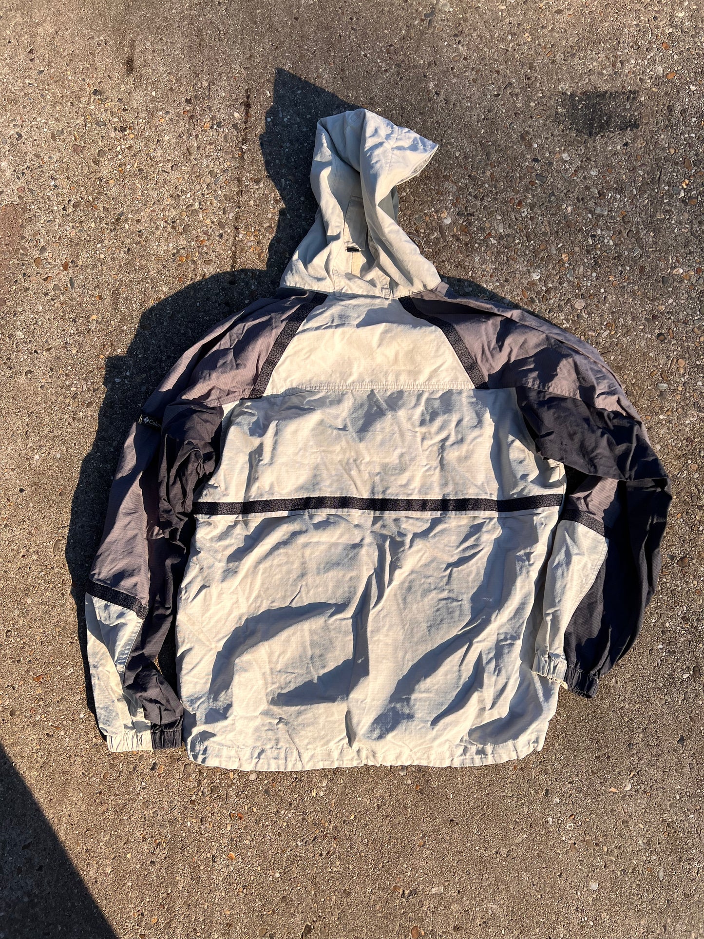 90s Columbia 1/4 Zip Up Hooded Anorak Jacket – Large