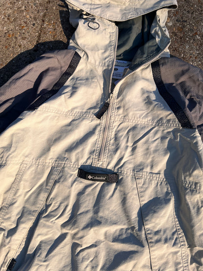 90s Columbia 1/4 Zip Up Hooded Anorak Jacket – Large