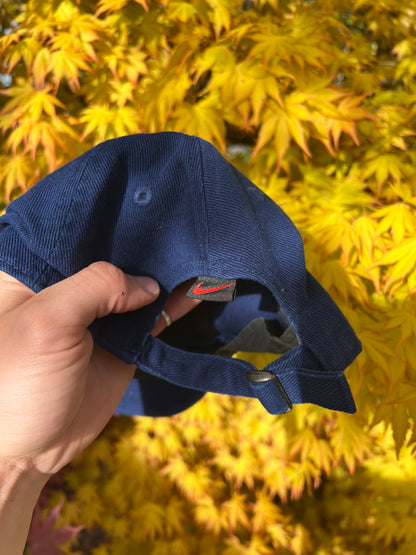 90s Nike Air Circle Logo Strapback Cap Navy – One Size