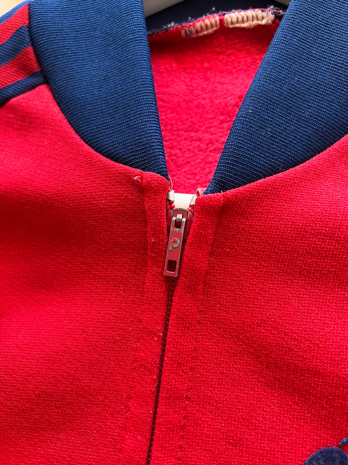 80s Adidas Club Full Zip Training Sweatshirt Red – XSmall