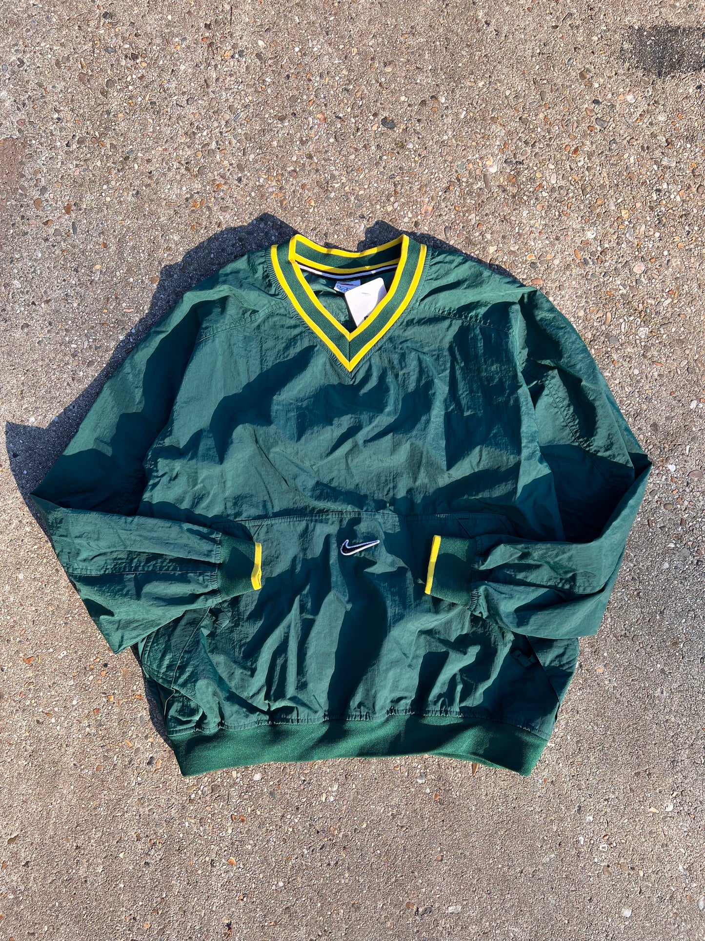 90s Nke V-Neck Center Swoosh Anorak Jacket – Large