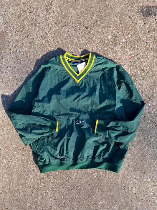 90s Nke V-Neck Center Swoosh Anorak Jacket – Large