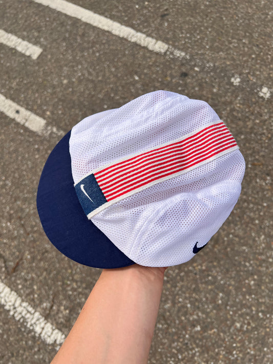 90s Nike USA Cycling Mesh Cap White – Medium